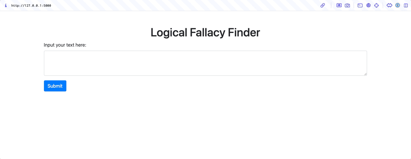 Fallacy Finder webapp working locally