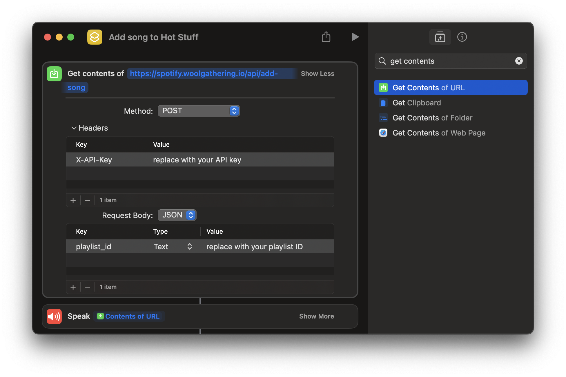 Create an Apple shortcut to enable Siri voice commands